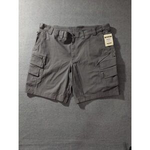 Duluth Trading Flex Fire Hose Cargo Shorts 46 Relaxed Fit Gray 11" Inseam